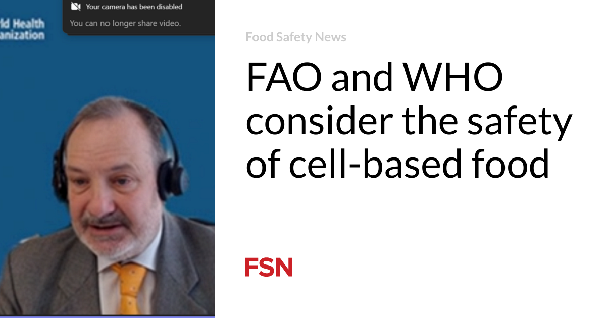 FAO and WHO consider the safety of cell-based food